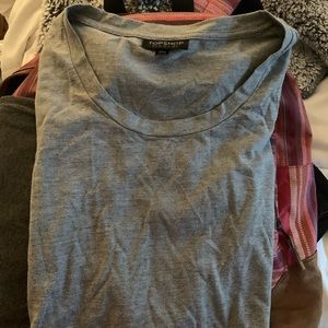 Topshop grey Highlow shirt